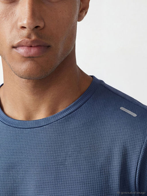 Bisiklet Yaka Erkek Spor Ti??rt