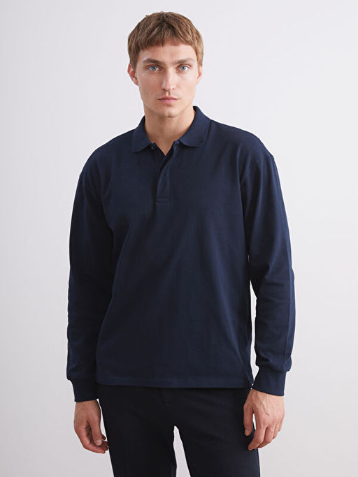 Polo Yaka Erkek Sweatshirt