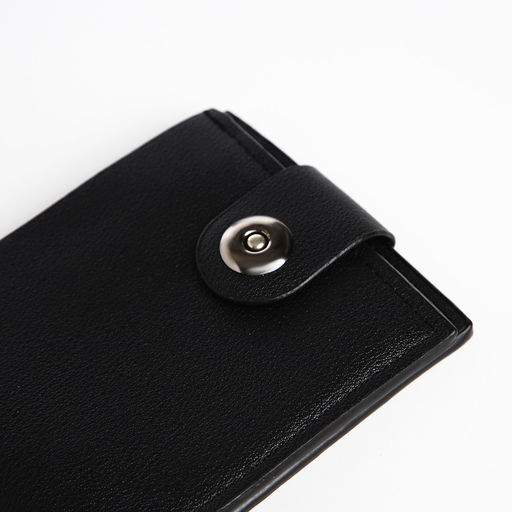 Портмоне мужское на магните, отдел для купюр, для карт, чёрное