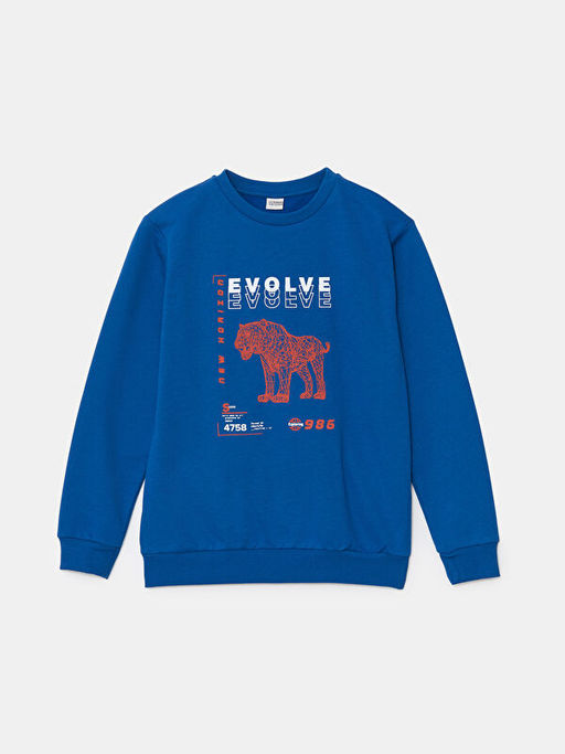 Bisiklet Yaka Erkek ?ocuk Sweatshirt