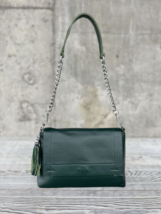 Женская кожаная сумка через плечо 8722-9 Грин - Sergio valentini фото 2