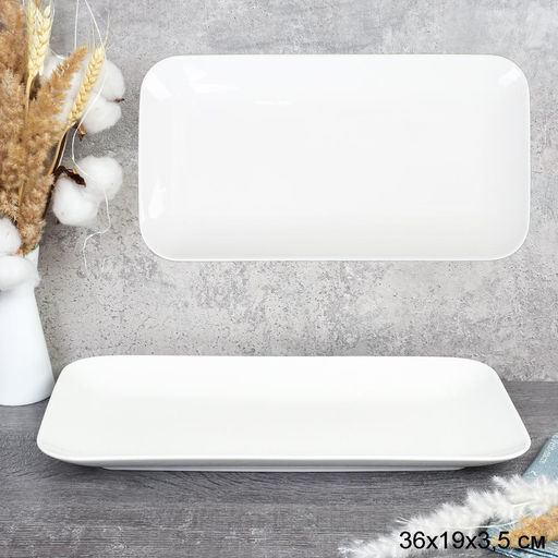 Блюдо прямоугольное 36х19х3,5 см / DR-1092 /уп 20/
