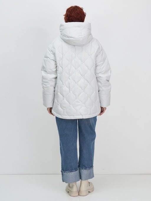 Куртка женская демисезонная с капюшоном серого цвета 1140Sr - Mtforce фото 5