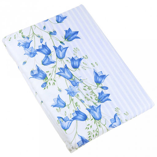 "Колокольчики" Скатерть 220х145см, длина стола до 180см, на 8-10 персон, хлопок "Премиум" 186г/м2, "Домашняя мода" (Россия)