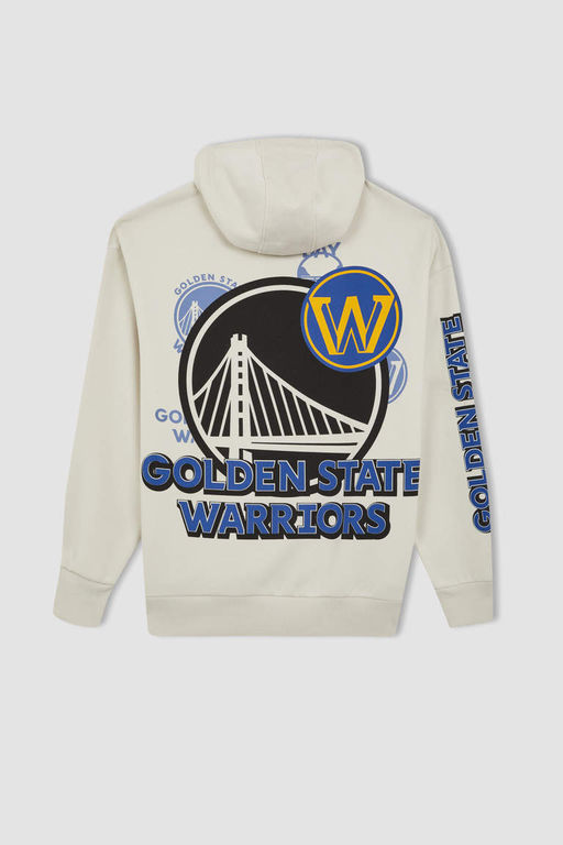 DeFactoFit Толстовка оверсайз с капюшоном NBA Golden State Warriors  фото 10