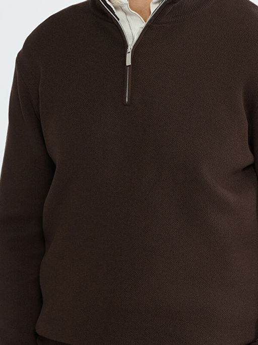 Dik Yaka Erkek Triko Kazak