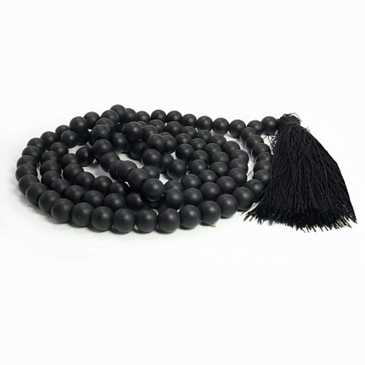 Четки из камня 108 бусин Шунгит Способен привлекать к носителю финансовые потоки 10мм