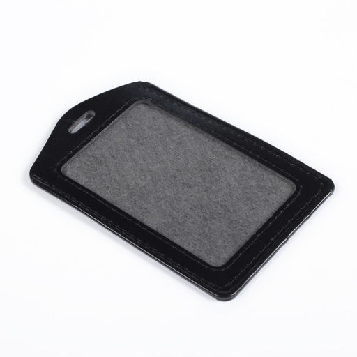 Цена за 50 шт. Бейдж - карман вертикальный, 70×100 мм, внутренний размер 83×51 мм, ПВХ, чёрный