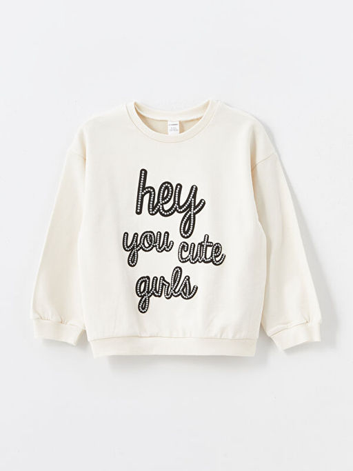 Bisiklet Yaka Uzun Kollu Bask?l? K?z Bebek Sweatshirt ve Tayt 2li Tak?m - Waikiki фото 2