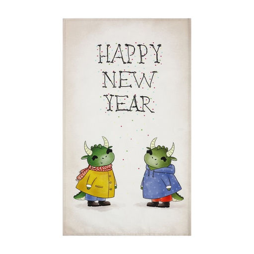 Набор в мешочке Этель Happy New Year: полотенце 40х73 см, формочки для запекания - 3 шт.  фото 3