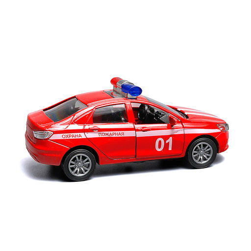 Красная инерционная машинка полицейская вид В die-cast, 1:32