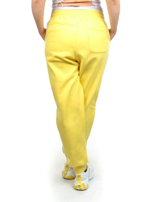 M049 YELLOW Брюки спортивные женские на флисе (100% хлопок) 7986 - Fashion фото 6