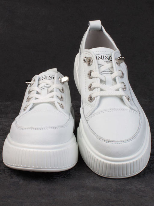 05-SD8-1D WHITE Кроссовки женские (натуральная кожа) - Фабричный китай фото 9