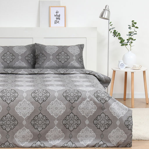 Постельное бельё 2 сп Экономь и Я Monogram, 173х215см, 175х214см, 50х70см-2шт, микрофибра, 60г/м2  фото 6