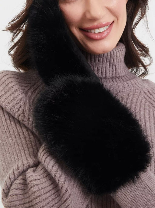 K13128 Варежки (внутри мех) ЧЕРНЫЙ