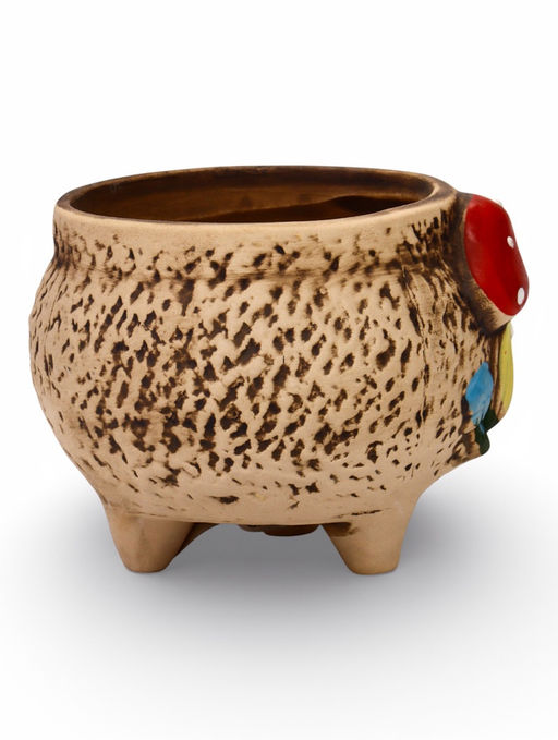 Декоративный горшок для цветов «Грибы», 7×7×7 см, керамический, Greengo