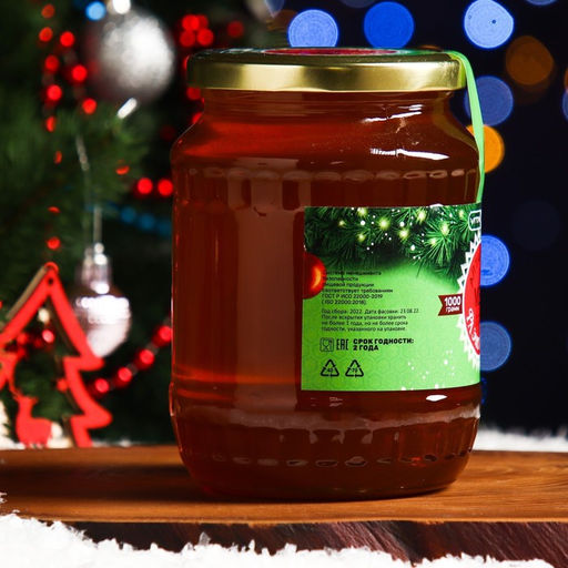 Новогодний мёд Алтайский Разнотравье Vitamuno, шарик, 1000 г  фото 5