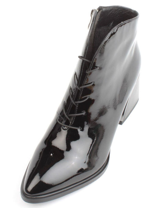 04-Z4229R-2 BLACK Ботильоны демисезонные женские (натуральная кожа, натуральная байка)