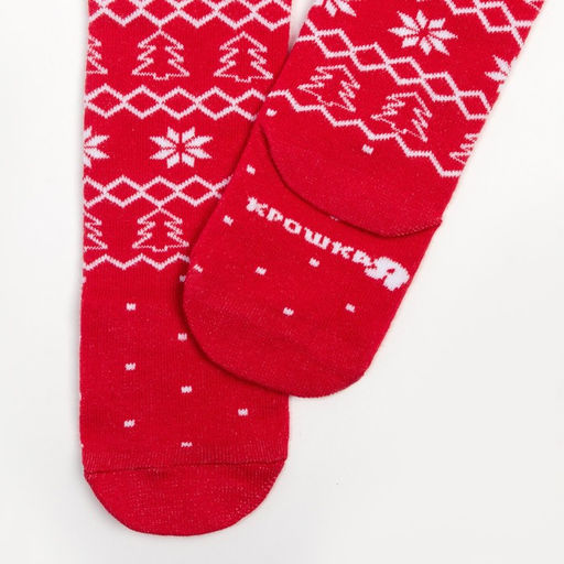 Колготки Крошка Я «Мишка», красный, рост 62-68 см