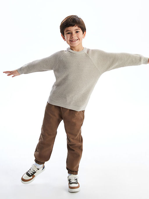 Bisiklet Yaka Erkek Bebek Triko Kazak