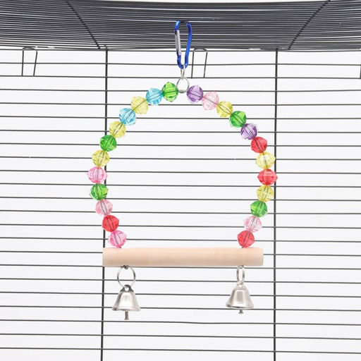 Качели для птиц с деревянной жердочкой 18 х 19 см, микс цветов - Пижон фото 6