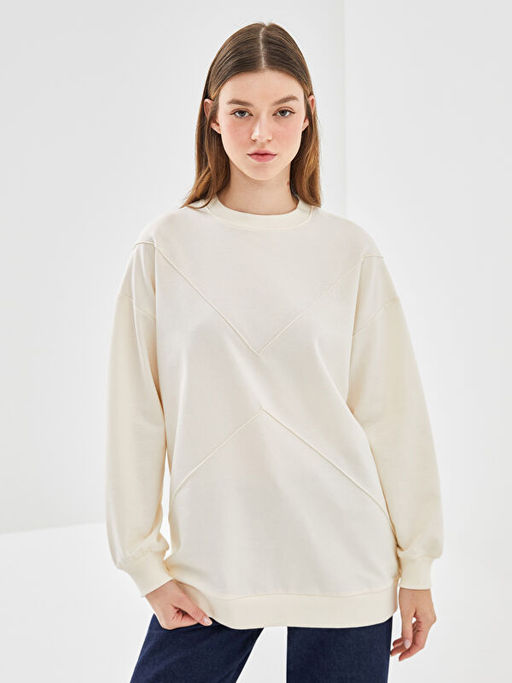 Bisiklet Yaka Kad?n Sweatshirt Tunik