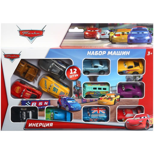 Набор Тачки, 12 инерционных машин - Disney фото 8