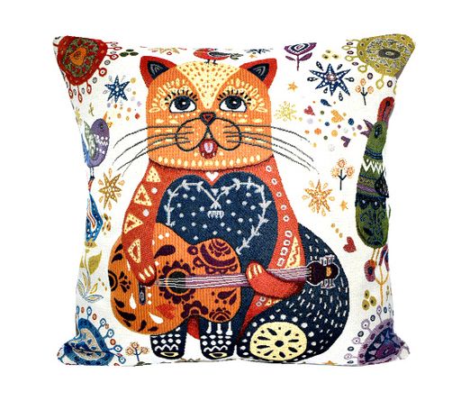 Кошкина песня - гобеленовая наволочка - Гобеленглавснаб фото 2