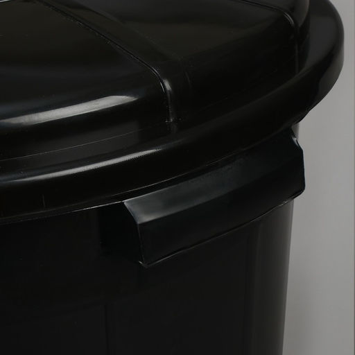 Бак хозяйственно - бытовой, 50 л, полипропилен, с крышкой, чёрный