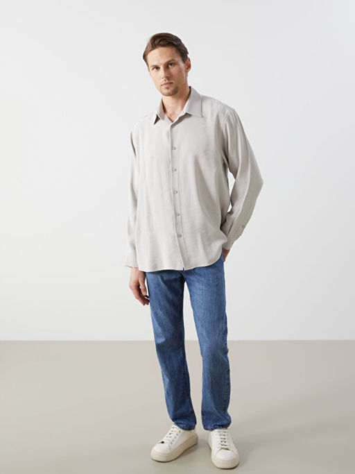 Rahat Kal?p Uzun Kollu Gabardin Erkek G?mlek