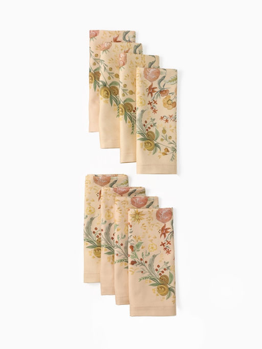 Набор кухонный Этель Floral pattern, скатерть 147?184 2 см с ГМВО, салфетки 40?40 см - 8 шт.