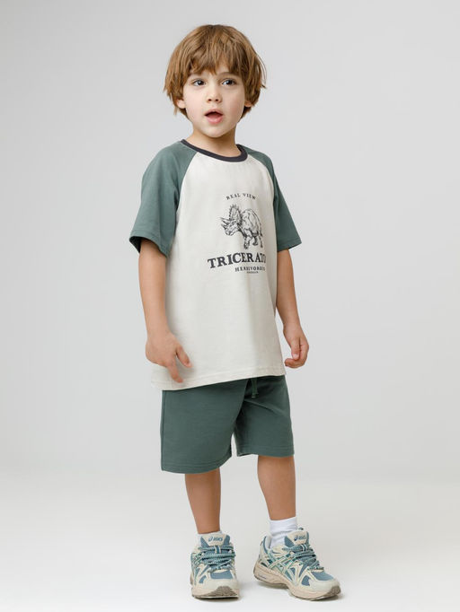 КР 302849/светло-бежевый 0783 к606 фуфайка (футболка) для мал