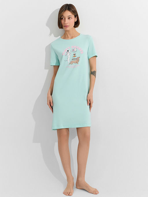 Сорочка ночная женская с принтом - Mark formelle фото 4