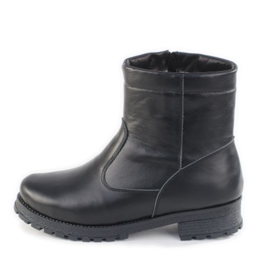 Ботинки женские на литой подошве черные,кожа, молния. - Roshva фото 2