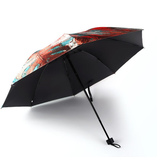 Зонт механический «Фауна», эпонж, 4 сложения, 8 спиц, R=48/55 см, d=96 см, МИКС