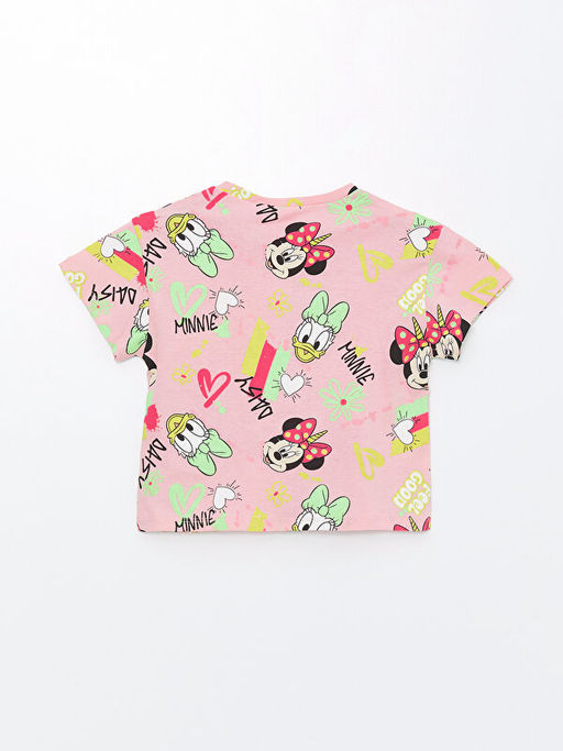 Bisiklet Yaka K?sa Kollu Minnie Mouse Bask?l? K?z Bebek Ti??rt - Waikiki фото 2