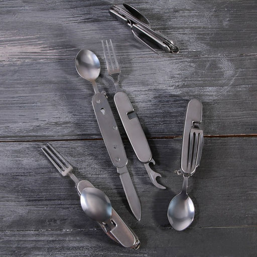 Набор посуды В походе, кружка 4 шт., тарелка 4 шт., мультитул 4 шт. - Mode forrest фото 5