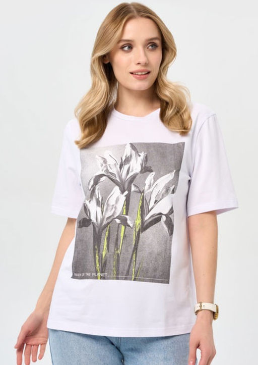 95% хлопок, 5% эластан футболка ирисы, блуза