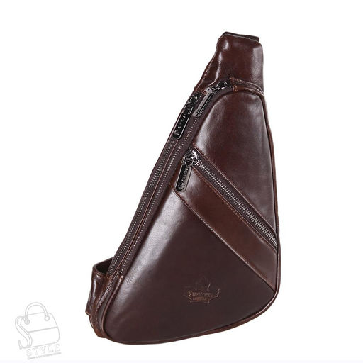 Рюкзак мужской кожаный 1212-1Z brown Zinimxs