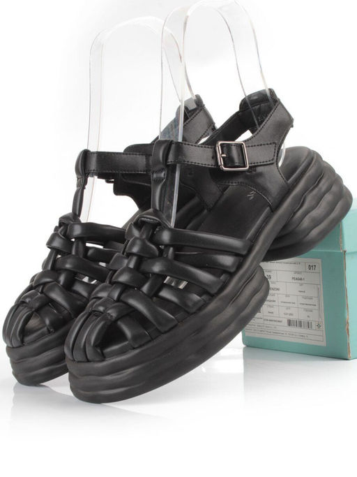 08-PEAG48-1 BLACK Босоножки женские (натуральная кожа) - Фабричный китай фото 13