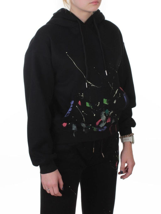 005 BLACK Костюм спортивный зимний женский (95% хлопок, 5% полиэстер)