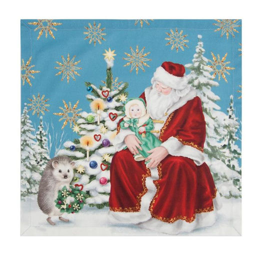 Набор салфеток сервировочных «Этель» Christmas time, 4 шт., синие, 40×40 см