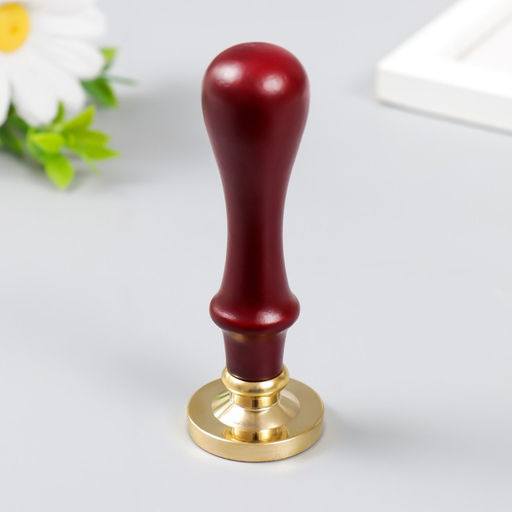 Печать для сургуча с деревянной ручкой «Олень в цветущем лесу», 9×2.5×2.5 см