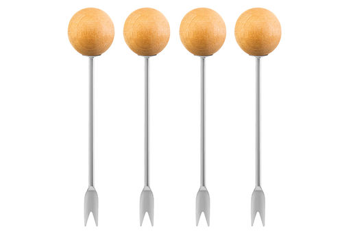 Менажница 28*25*4 см Айсберг 4 секции + 4 шпажки на дер. подст. + секц. д/хр. шпажек - Elan gallery фото 13