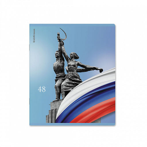 Цена за 5 шт. Тетрадь общая ученическая ErichKrause Российский герб, 48 листов, клетка, матовая ламинация+выборочный УФ-лак+тиснение фольгой_MIX-PACK  фото 6