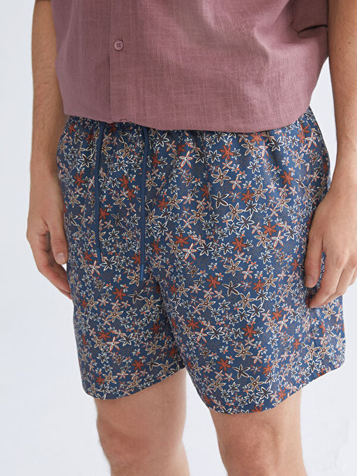 K?sa Boy Desenli Erkek Deniz ?ortu