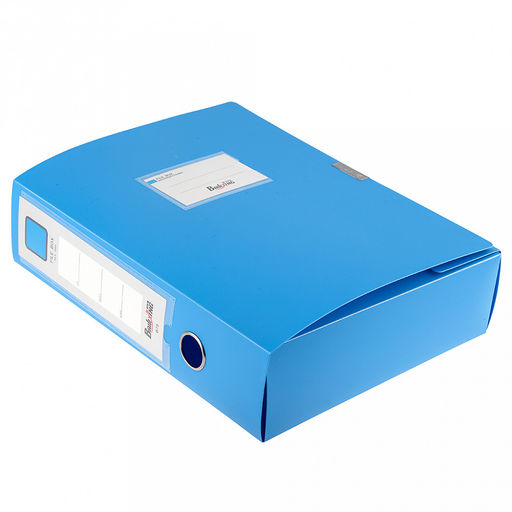 Папка-органайзер (короб) "Архивная" А4 23,4х31,5х7,5см, пластик, на липучке, цвет голубой (Китай)