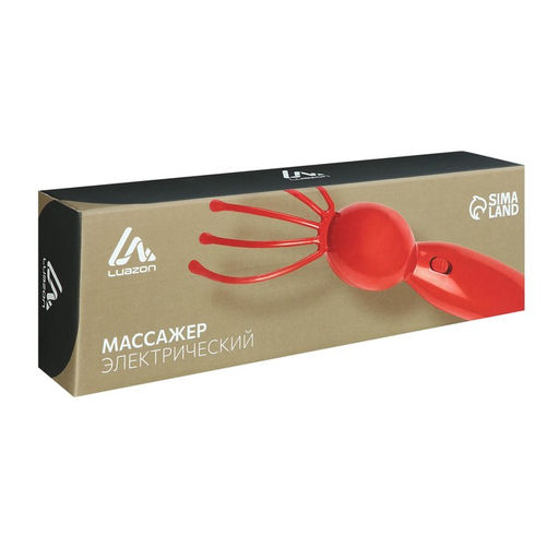 Массажёр для головы Luazon LEM-42, электрический, 2хАА (не в комплекте), красный - Luazon home фото 4