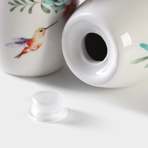 Набор для специй Доляна Пташка, 2 предмета: солонка, перечница, 130 мл  фото 5