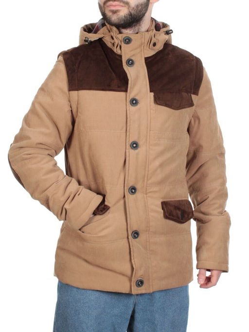 J83011 KHAKI/CAMEL Куртка-жилет мужская зимняя NEW B BEK (150 гр. синтепон)